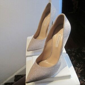 Casadei Selene Dafne Gold Sparkle Pumps